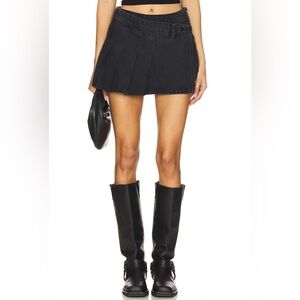 Free People Stephie Black Women's Denim Skort